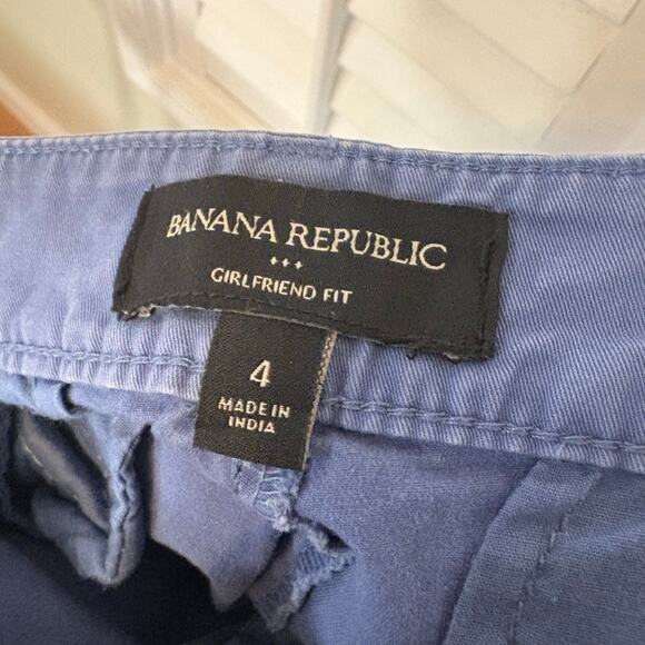 Banana Republic Blue Girlfriend Fit Pants Size 4 - Picture 8 of 9